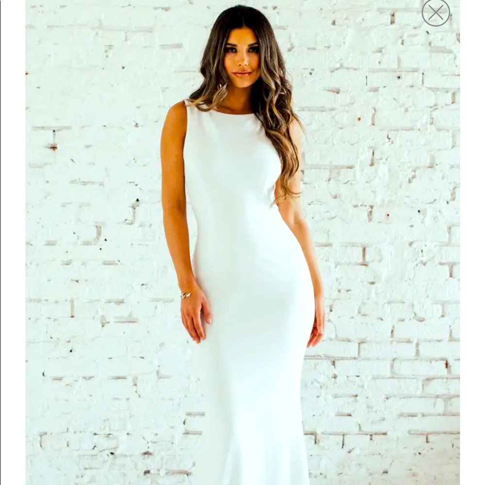Noel & Jean Katie may Theo low back wedding dress